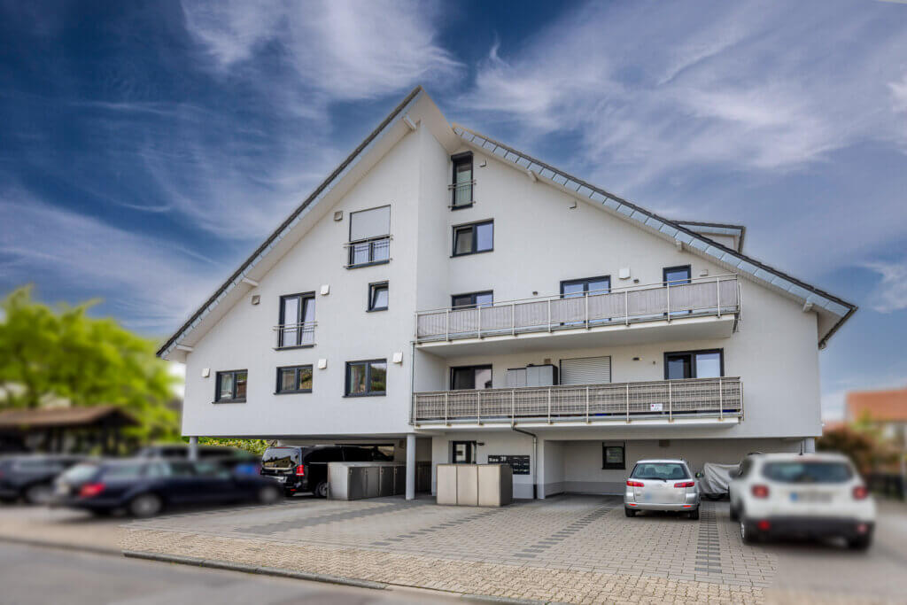 Frontansicht des 10 Familienhauses in der Friedrichstraße 39 Schriesheim