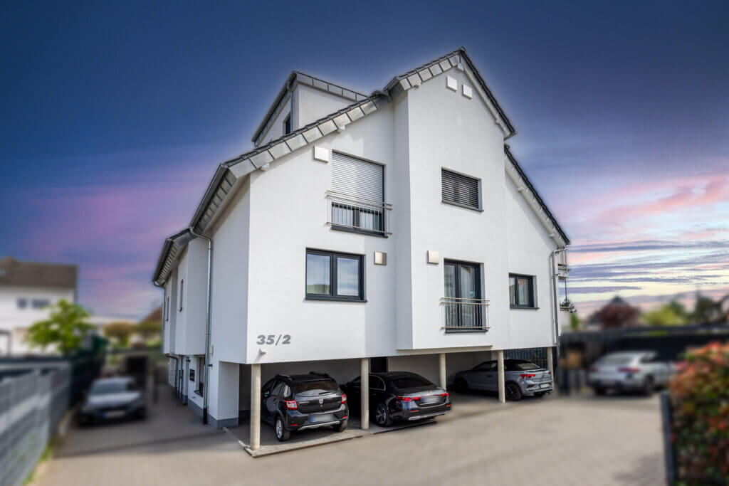 Hofansicht des Mehrfamilienhaus in der Hardtstraße